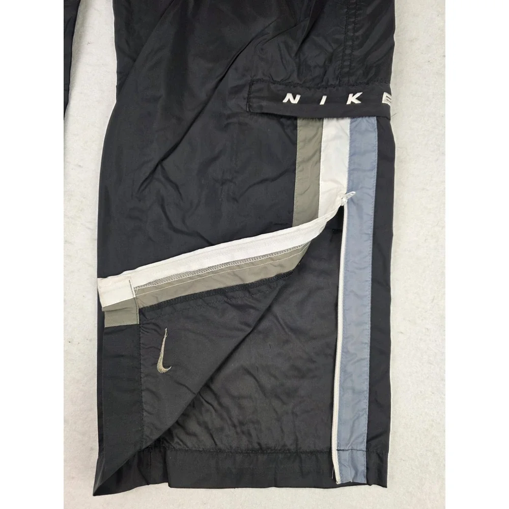 Vintage 90s Nike Black Tag Winbreaker Track Pants Mens Size Medium Zip Pockets